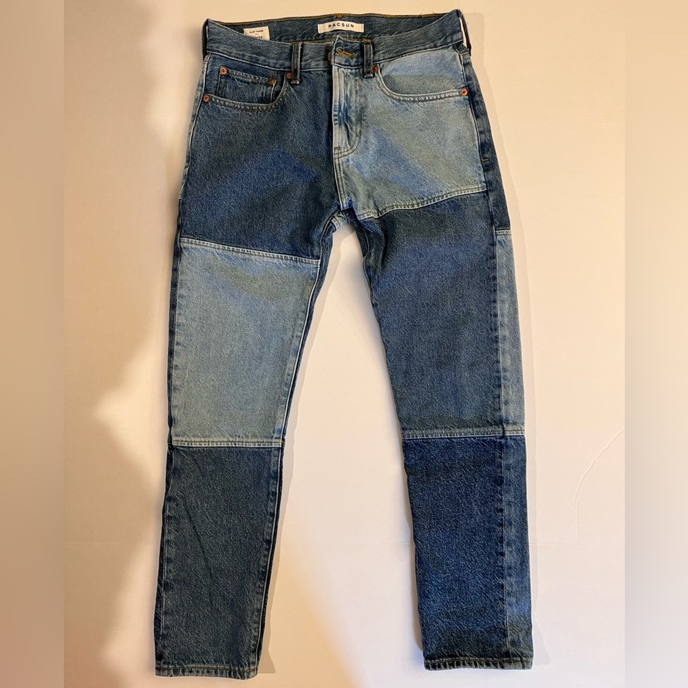 Pacsun womens patched slim taper Jeans
